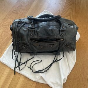 Balenciaga MotorCross Black Twiggy City Bag